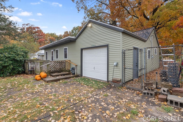 exterior space featuring a deck