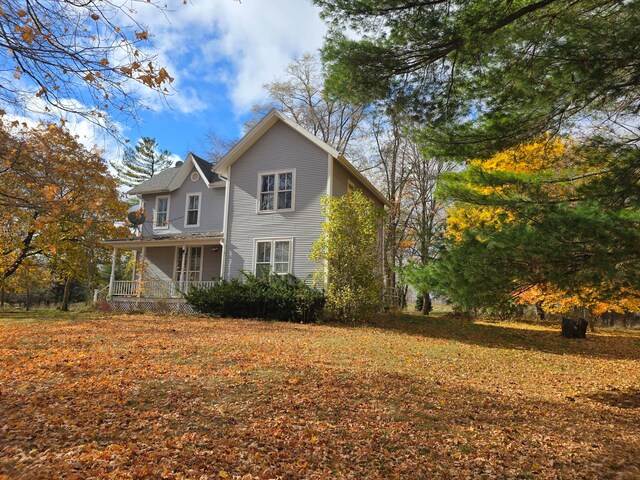 exterior space featuring covered porch