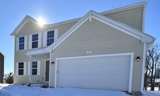 view of front of house featuring a garage