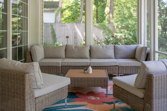 view of sunroom