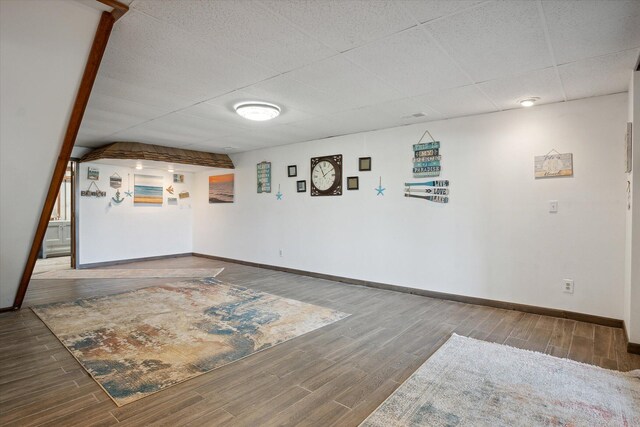 spare room featuring hardwood / wood-style floors