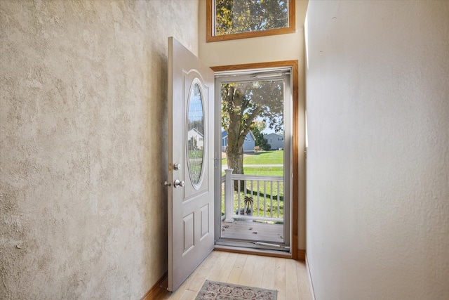 entryway featuring light hardwood / wood-style floors