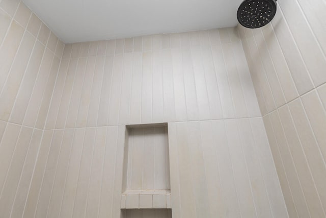 interior details featuring walk in shower