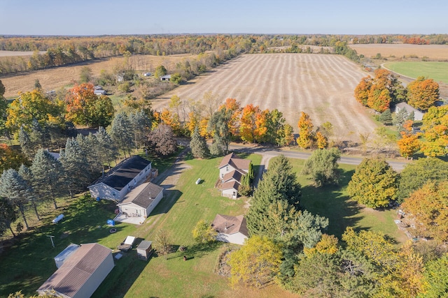 aerial view with a rural view