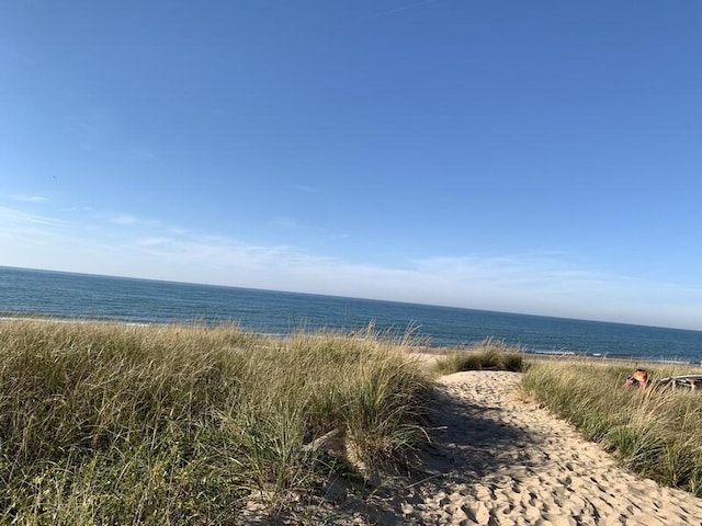 water view with a view of the beach