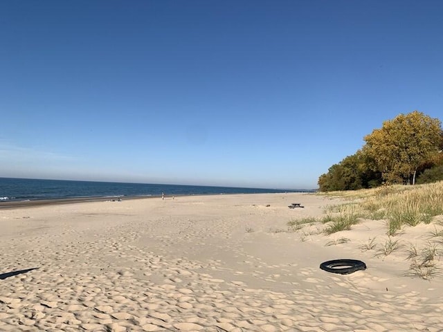 water view with a view of the beach