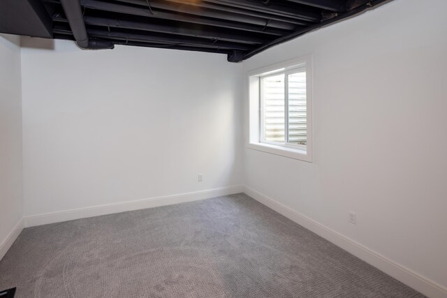 basement featuring carpet floors