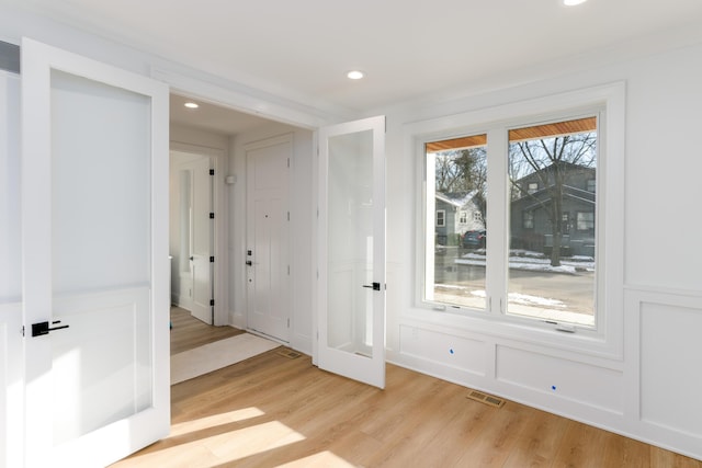 interior space featuring light hardwood / wood-style floors