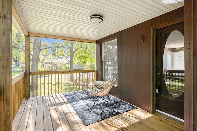 view of sunroom / solarium