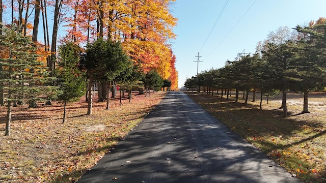 view of street featuring a rural view