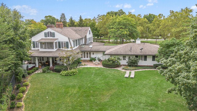 exterior space with a lawn