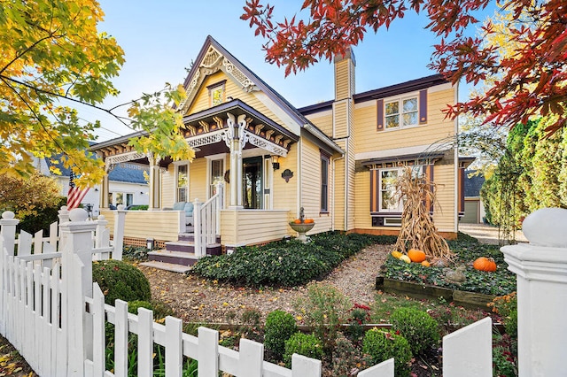 victorian house with covered porch