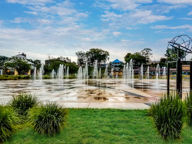 view of community featuring a water view