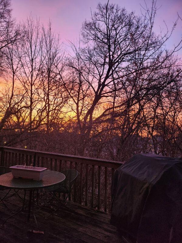 view of deck at dusk