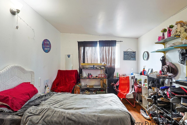 bedroom featuring wood-type flooring