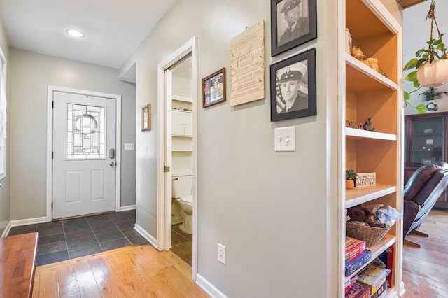 entryway featuring wood-type flooring