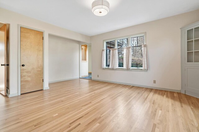 interior space with light hardwood / wood-style flooring