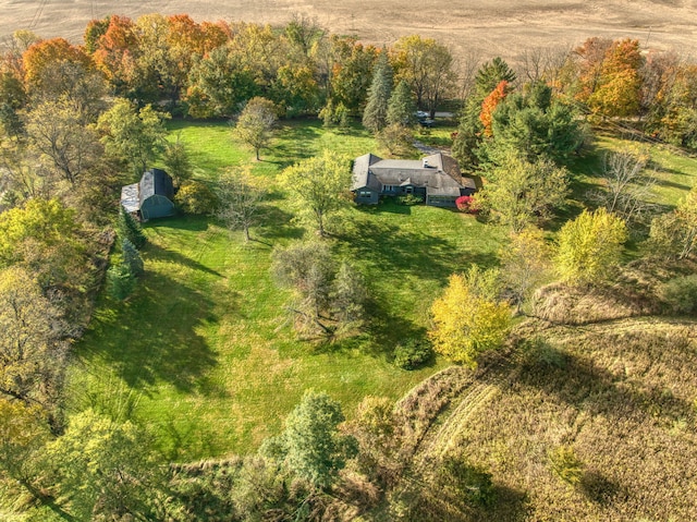 bird's eye view featuring a rural view