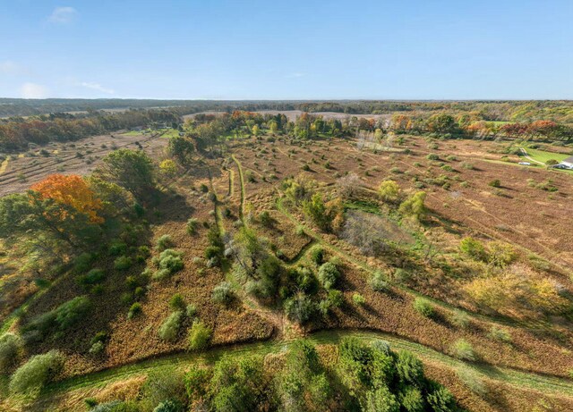 drone / aerial view with a rural view