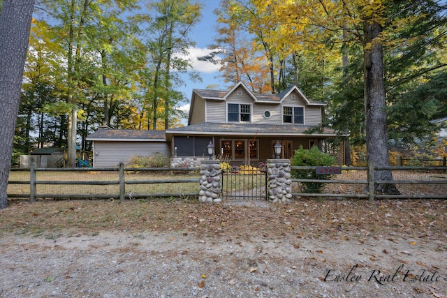 view of front of home with a porch