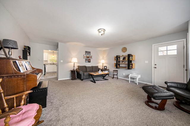 view of carpeted living room