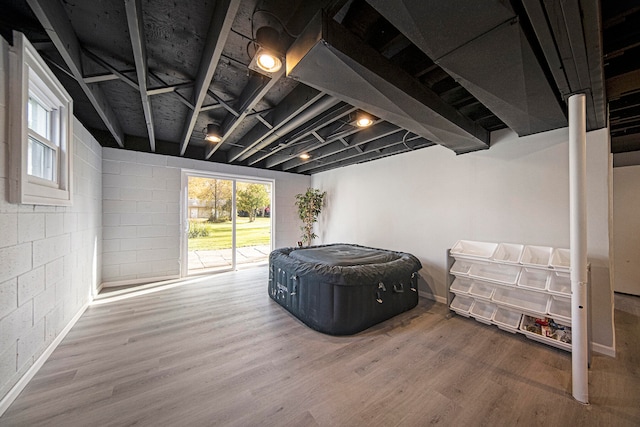 interior space with wood-type flooring