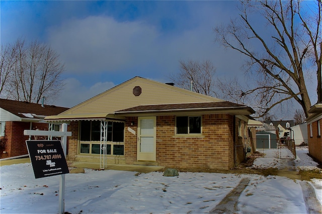 view of bungalow