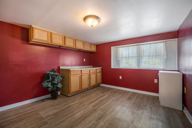 kitchen featuring light hardwood / wood-style flooring