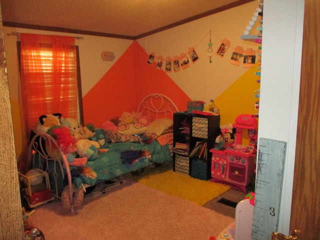 bedroom featuring crown molding