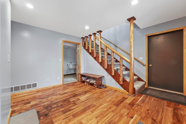 interior space featuring hardwood / wood-style floors