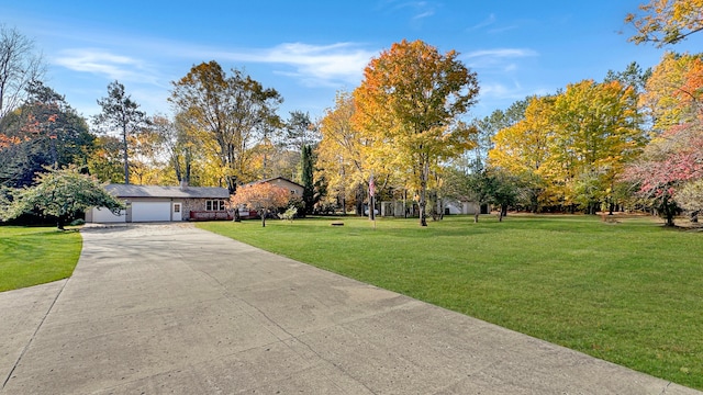 exterior space featuring a garage