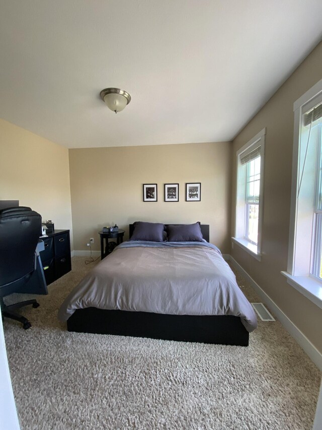 view of carpeted bedroom