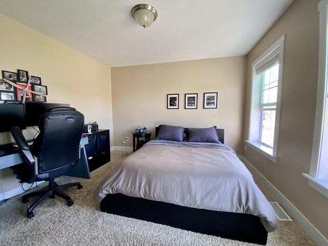 view of carpeted bedroom