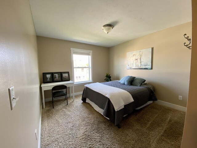 view of carpeted bedroom