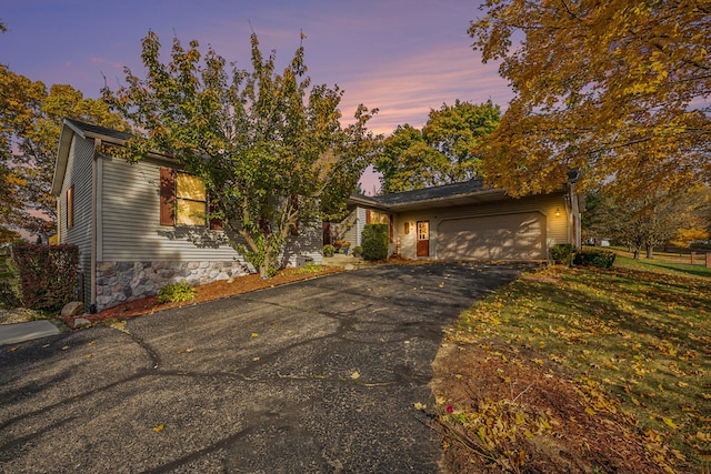 view of front of home featuring a garage