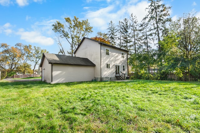 exterior space with a lawn