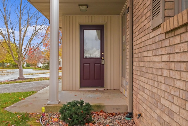 view of doorway to property