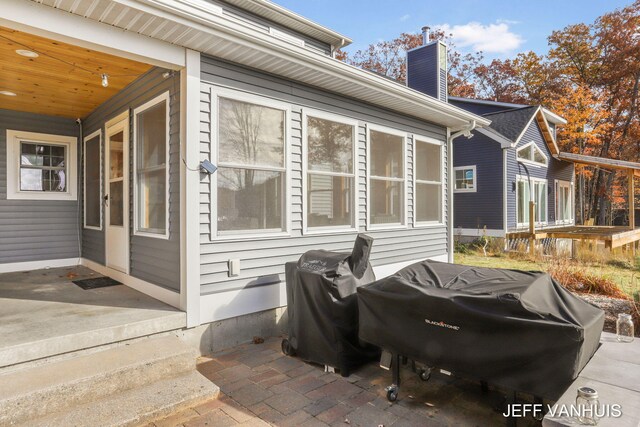 view of home's exterior featuring a patio area