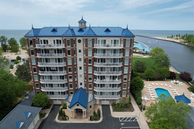 view of property featuring a water view