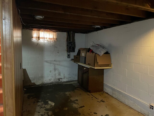 view of basement