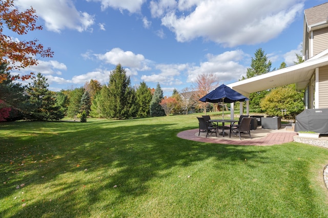 view of yard featuring a patio area