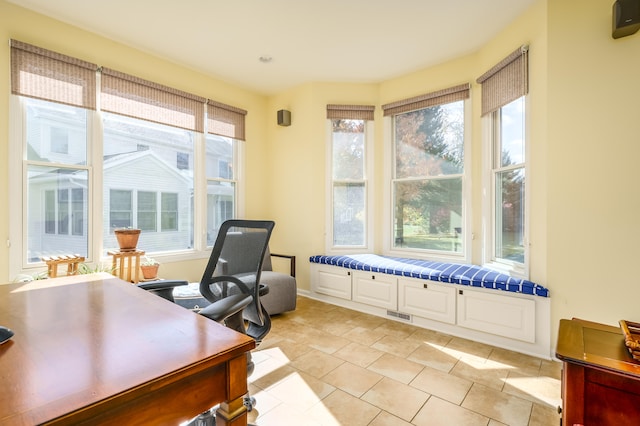 view of tiled office