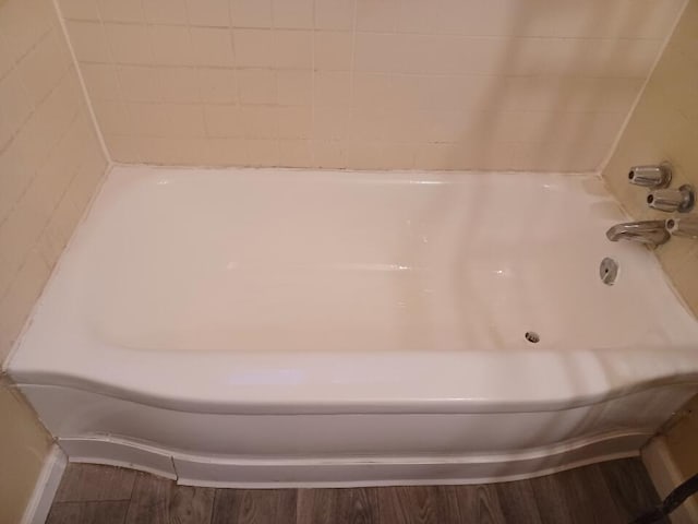 bathroom featuring wood-type flooring