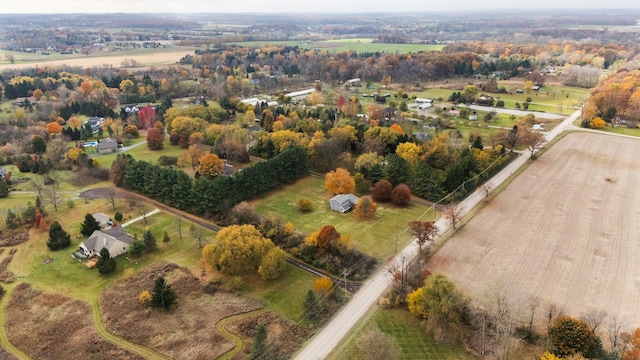 drone / aerial view featuring a rural view