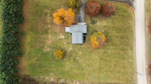 aerial view featuring a rural view