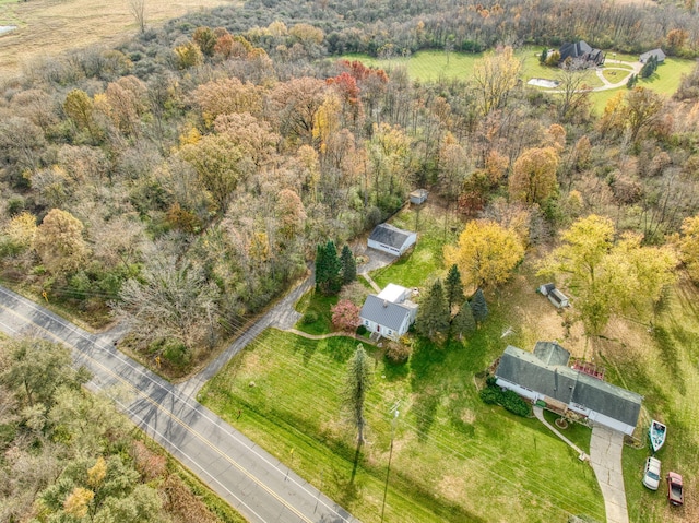 bird's eye view featuring a rural view