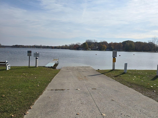 exterior space with a boat dock