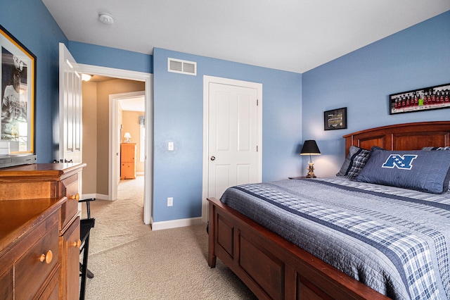 view of carpeted bedroom