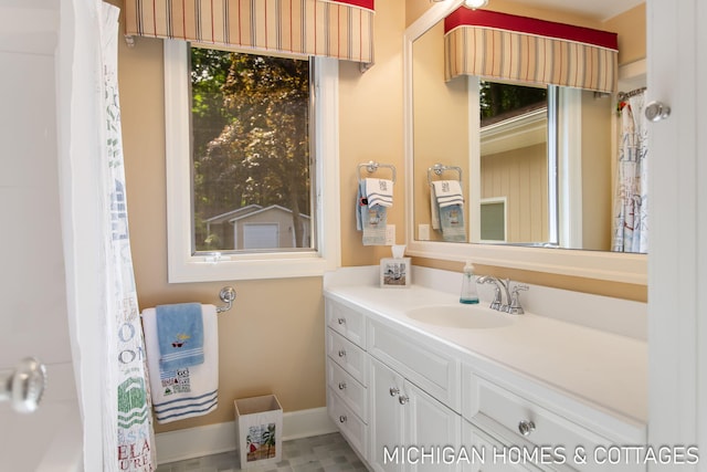 bathroom with vanity