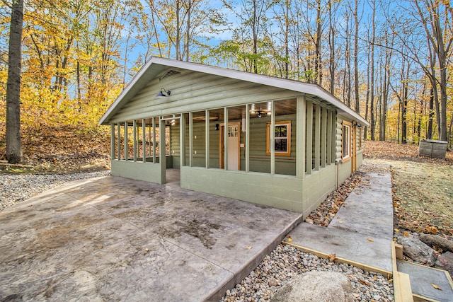 exterior space with a sunroom